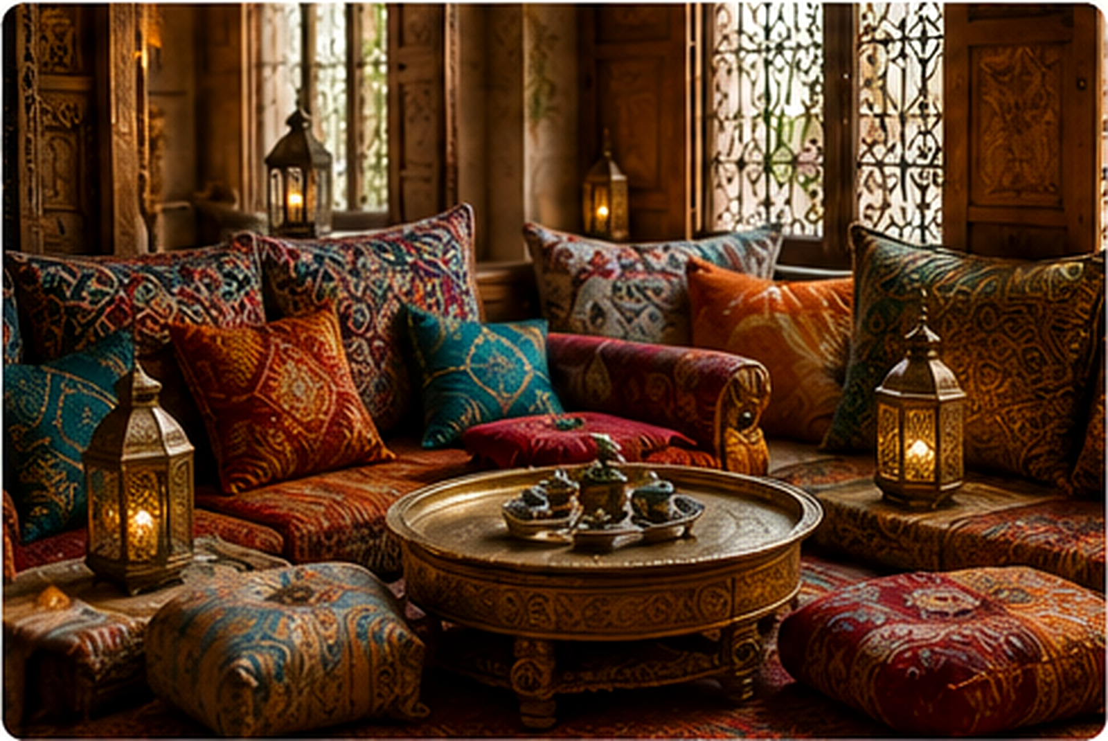 Salon marocain traditionnel
