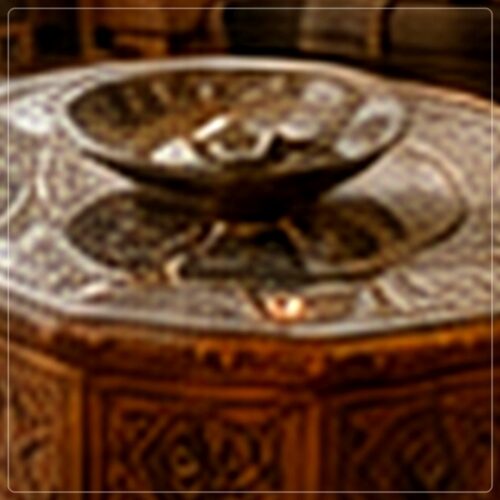 Table salon marocain sculptée